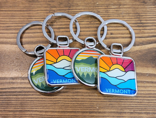 Vermont Chrome Keyring