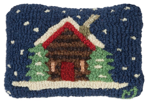 Hooked Wool Pillow 8" x 12"