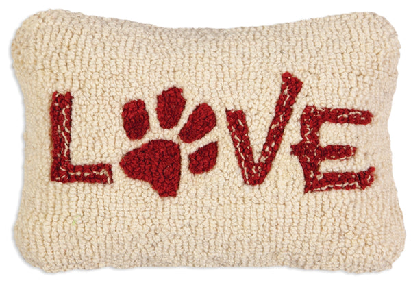 Hooked Wool Pillow 8" x 12"
