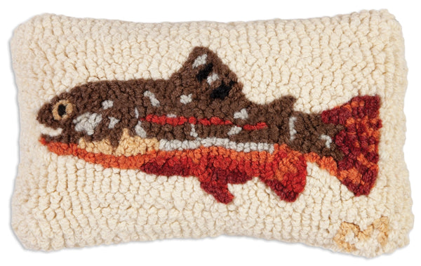 Hooked Wool Pillow 8" x 12"