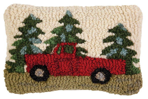 Hooked Wool Pillow 8" x 12"