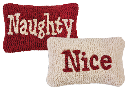 Hooked Wool Pillow 8" x 12"
