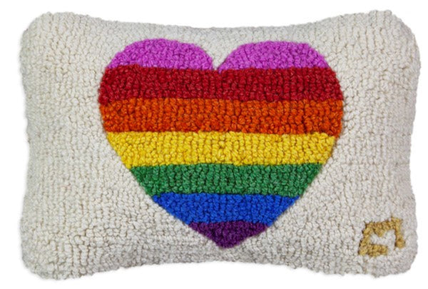 Hooked Wool Pillow 8" x 12"