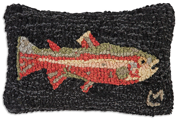 Hooked Wool Pillow 8" x 12"