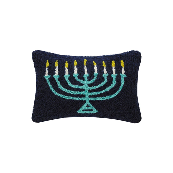 Hooked Menorah Pillow