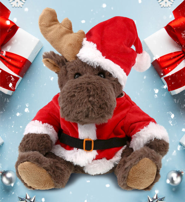 Santa Moose plush