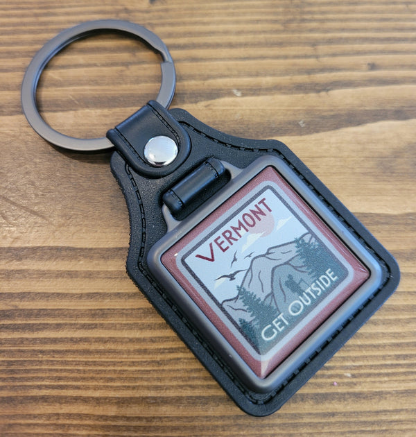 Vermont Gunmetal Keyring