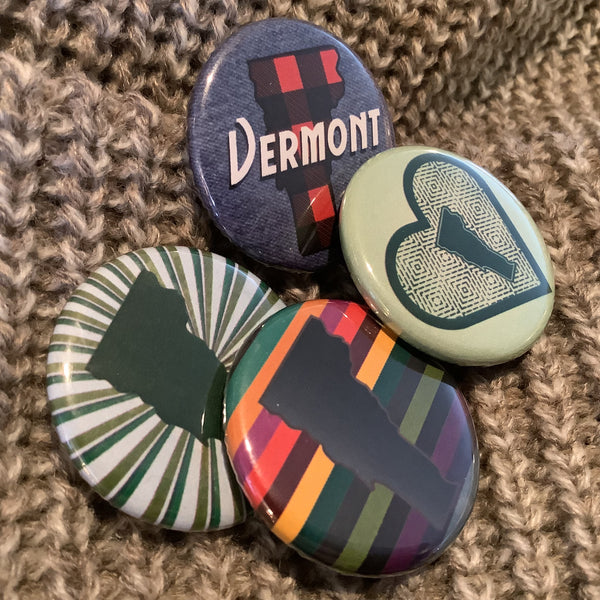 Vermont Button Pins